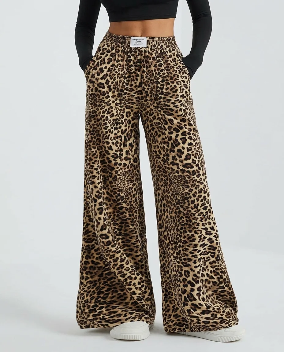Affordable women's printed wide leg pants manufacturing for bulk apparel orders